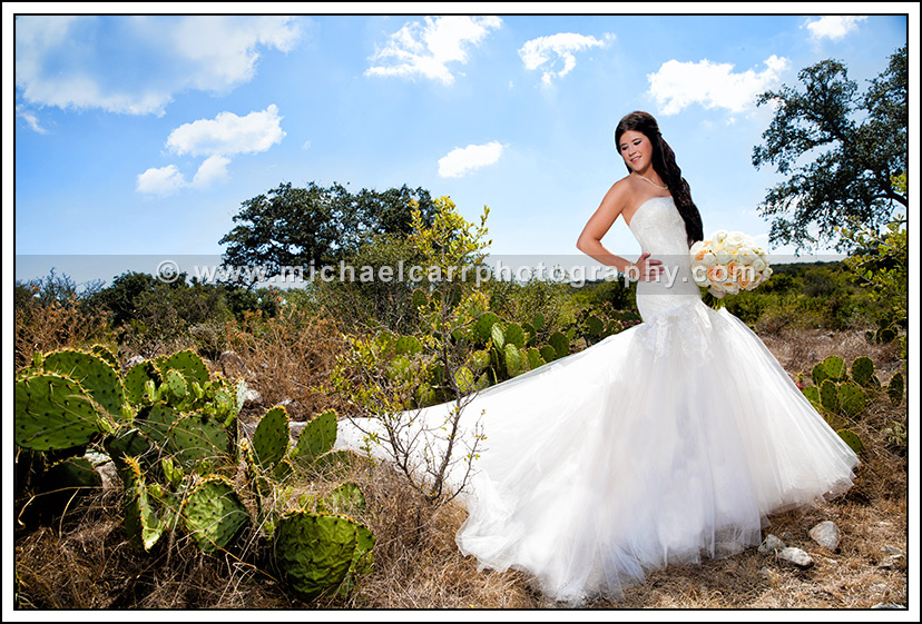Hill country bridal portraits