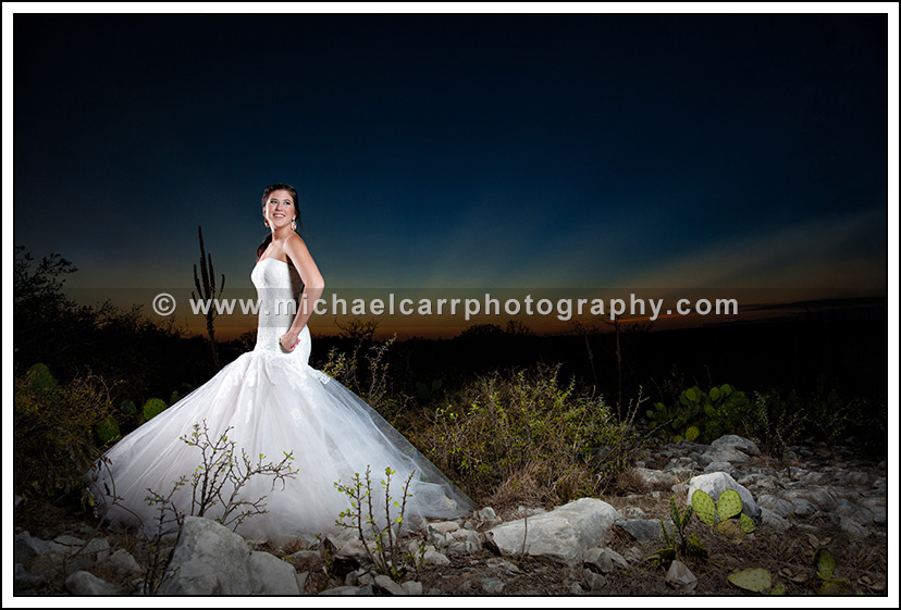 Hill country bridal portraits